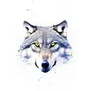 lone wolf tattoo design idea
