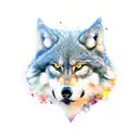 lone wolf tattoo design idea