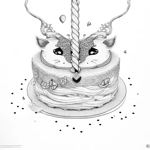 yogurt and cake in love tattoo design idea