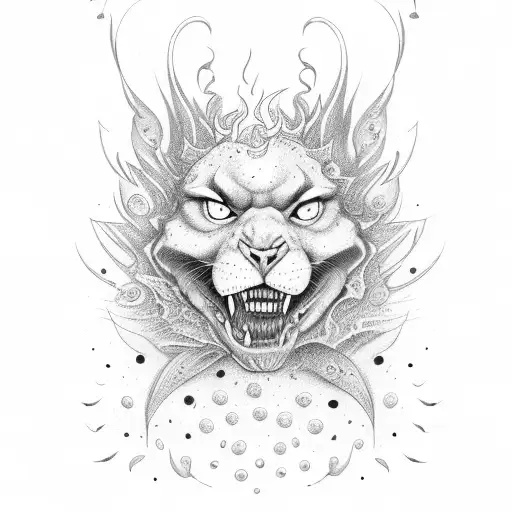 name oscar on fire tattoo design idea