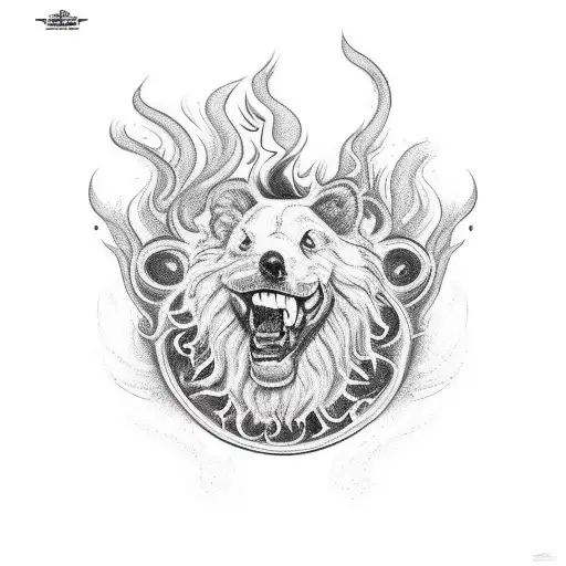 oscar on fire tattoo design idea