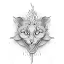 name oscar on fire tattoo design idea