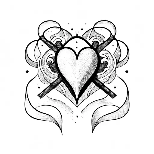 Heart tattoo design idea