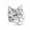 cat paws with duck feathers tattoo design idea