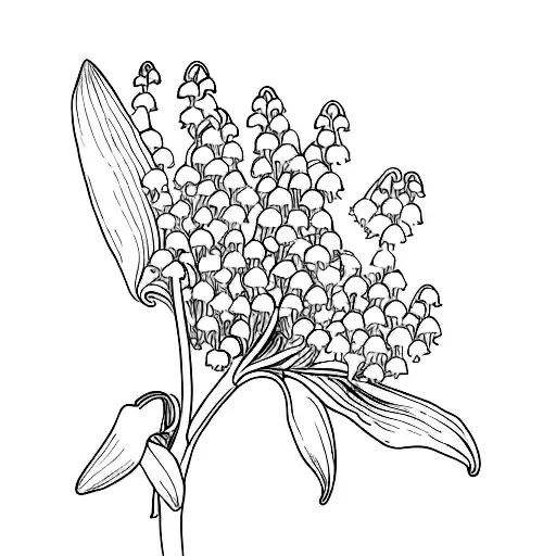 Tate Micheal, Lily of the Valley, XVI• V• MMXXII tattoo design idea