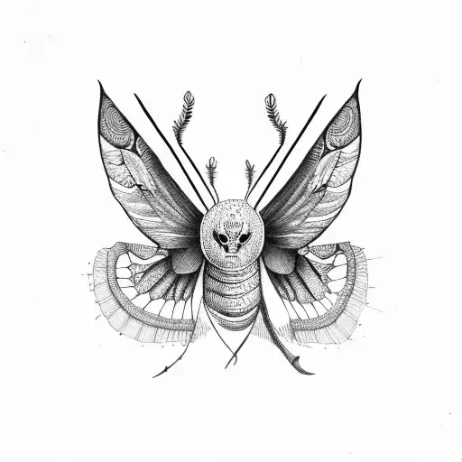 Silkworm tattoo design idea
