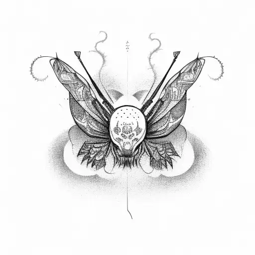Silkworm tattoo design idea