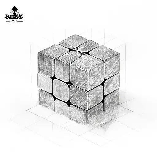 rubik's cube  tattoo design idea