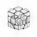 rubik's cube tattoo design idea