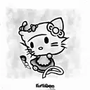 Kuromi from hello kitty tattoo design idea
