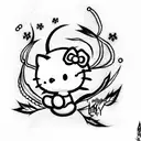 Kuromi from hello kitty tattoo design idea