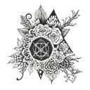 duality of anxiety and fulfilment tattoo design idea