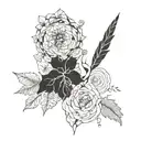 duality of anxiety and fulfilment tattoo design idea