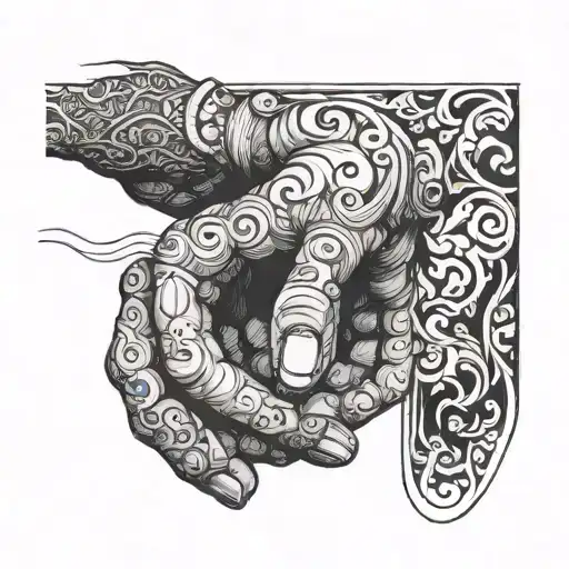 michealangelo creation hands tattoo design idea