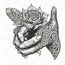 michealangelo creation hands tattoo design idea