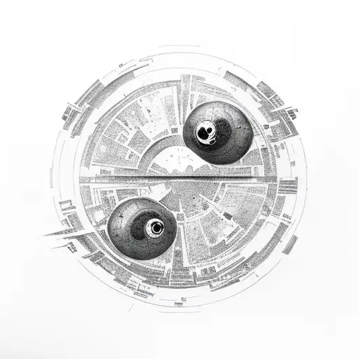 rebel and empire star wars ying yang tattoo design idea