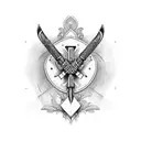 axe and halligan tattoo design idea