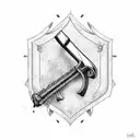 axe and halligan tattoo design idea