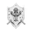Firefighter axe and halligan tattoo design idea