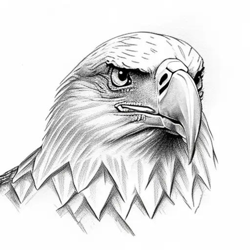 american bald eagle  tattoo design idea