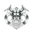 viking helmet tattoo design idea