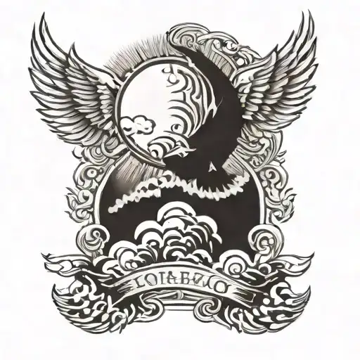 sun shining through clouds on god with wings saying Isaiah 41-10 tattoo design idea