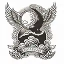 sun shining through clouds on god with wings saying Isaiah 41-10 tattoo design idea