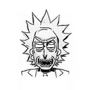Rick and Morty tattoo design idea