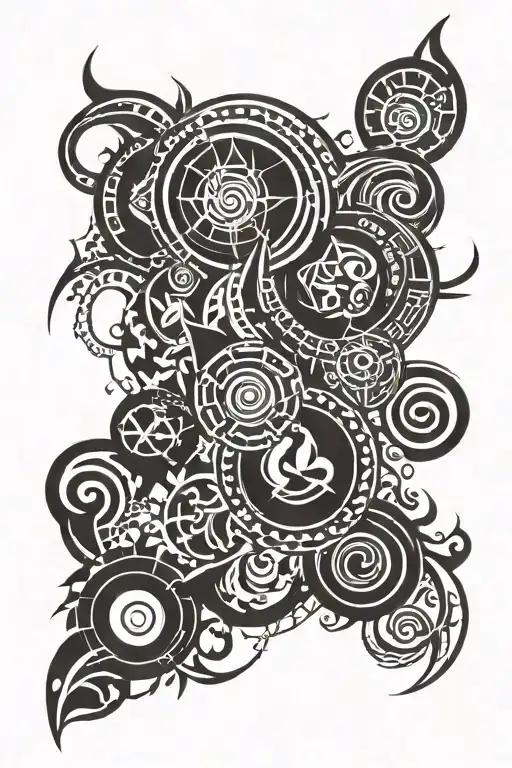 air water sky earth fire tattoo design idea