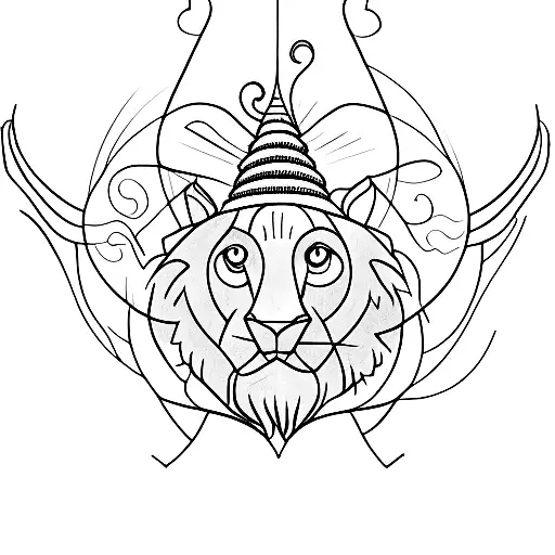 shiv and hamuman combination tattoo design idea