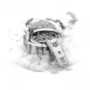 judgement chain tattoo design idea