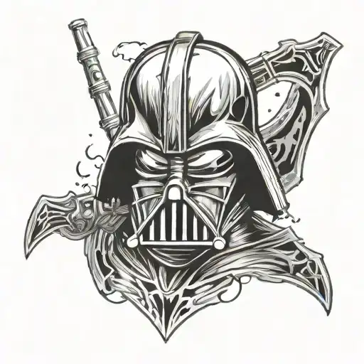 darth Vader Raider and horde symbol tattoo design idea