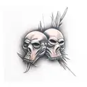 2 crow close tattoo design idea