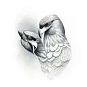 2 crow close tattoo design idea