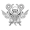 octapus hacker tattoo design idea
