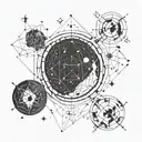 Leo, Libra, Sagittarius constellation tattoo design idea