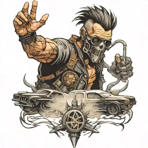 witness me mad max tattoo design idea