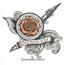 Text "Consistency." with a nice presentation of consistency in the text like a chart going up tattoo design idea