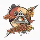 dark side of the moon tattoo design idea