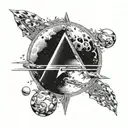 dark side of the moon tattoo design idea