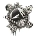 dark side of the moon tattoo design idea