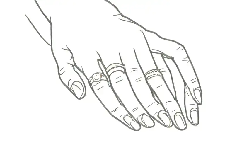 wedding ring finger tattoo design idea