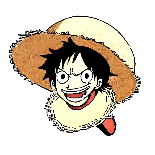 straw hat luffy tattoo design idea