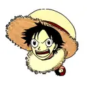 straw hat luffy tattoo design idea