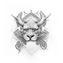 face ripping tattoo design idea