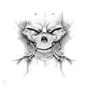 face ripping tattoo design idea