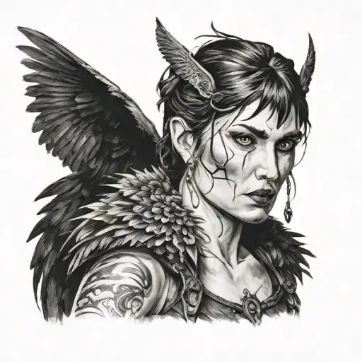 morrigan tattoo design idea