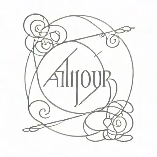 amor fati stoic concept tattoo design idea