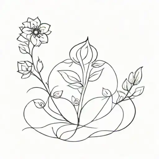 eudaimonia (human flourishing) tattoo design idea