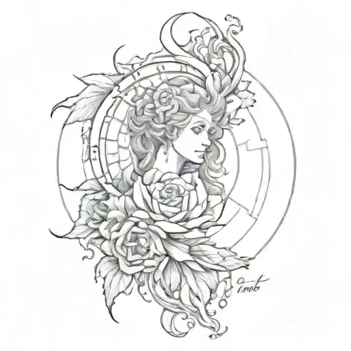 amor fati stoic concept tattoo design idea